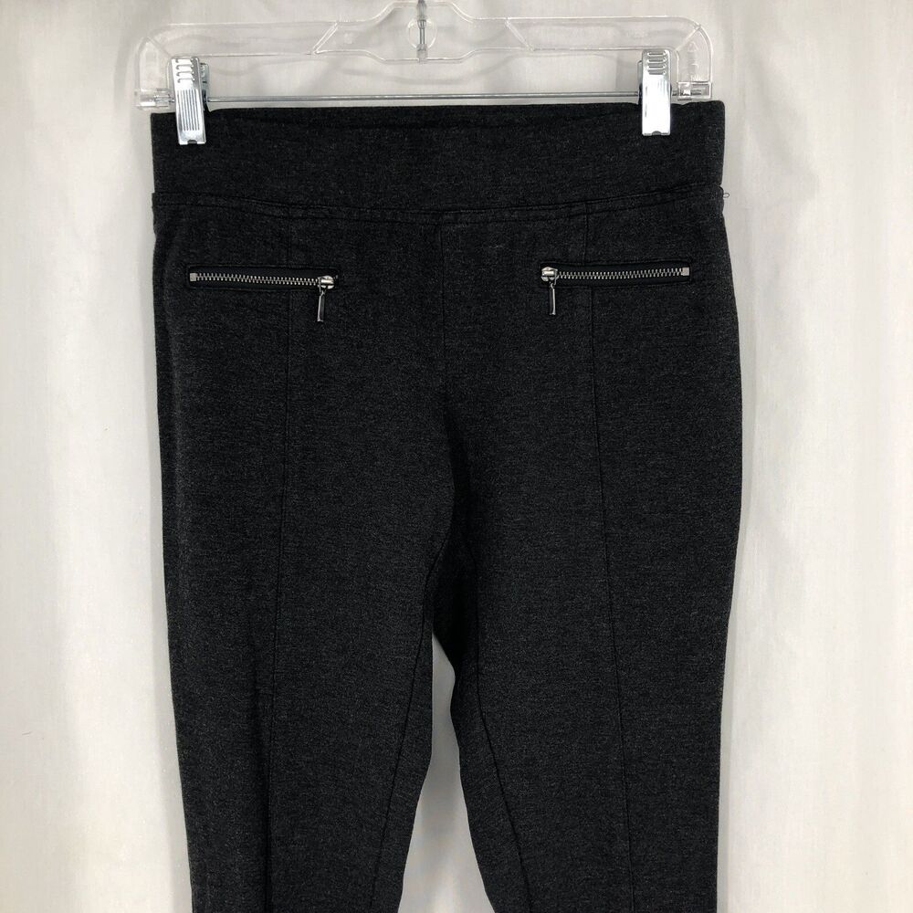 Willow & Clay Ponte Two Zip Front Pocket Knit Leggings Pants MB1877CAT Small